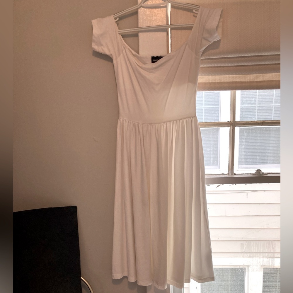 ASOS white off the shoulder dress